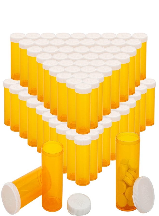 SOUJOY 100 Pack Empty Pill Bottles, 8 Drams Prescription Medicine Vials with Caps, Multi Use Medicine Container for Pill, Crafts, Candy, Supplements and More - Image 1
